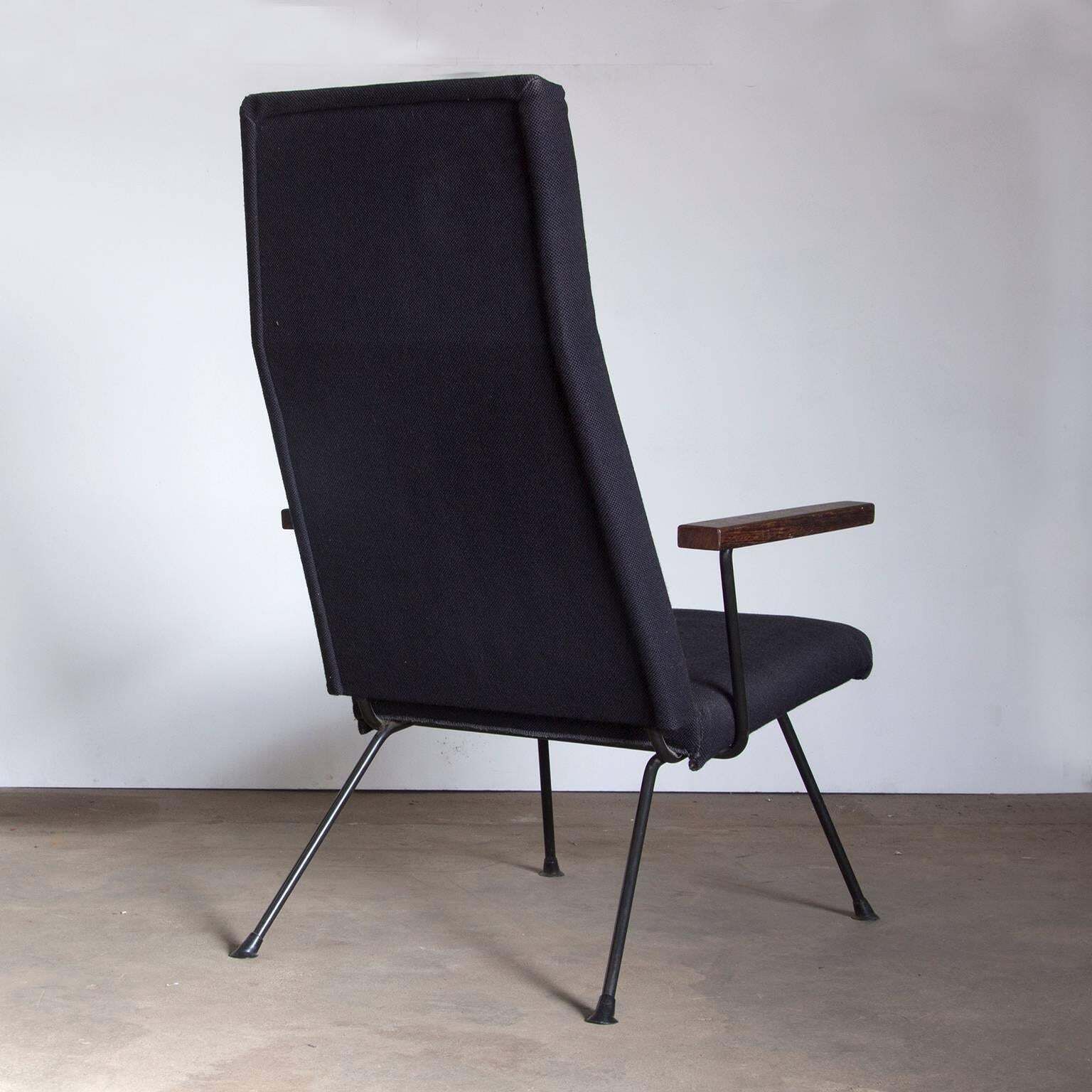 1959, Cordemeyer For Gispen, Easy Chair 1410, Original Dark Blue/Black Fabric photo for sale