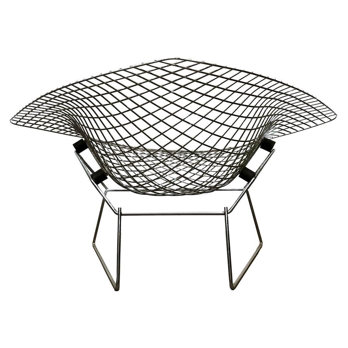 1955, Harry Bertoia For Knoll International, Wide, Large, Chrome, Diamond Chair
