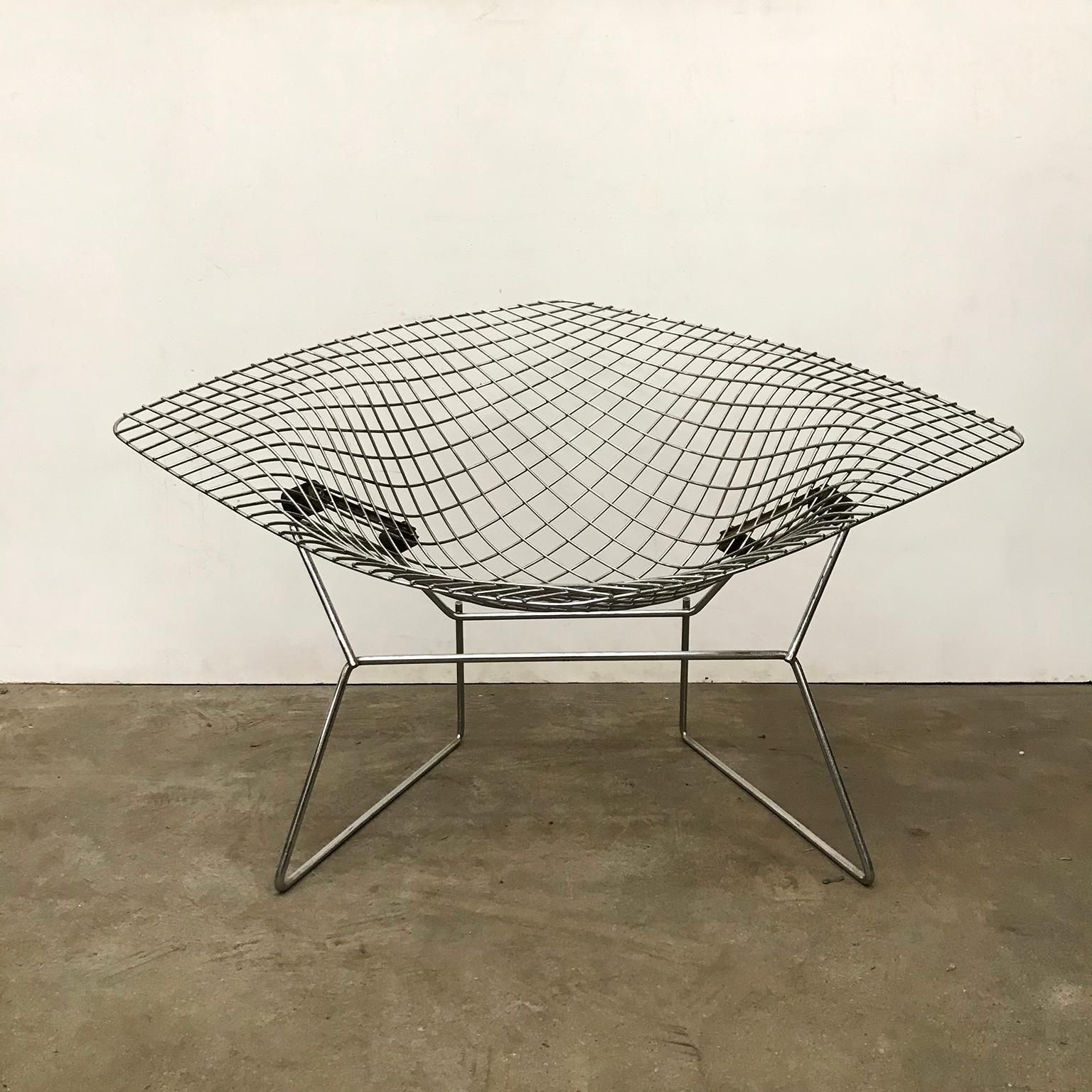 1955, Harry Bertoia For Knoll International, Wide, Large, Chrome, Diamond Chair photo buy
