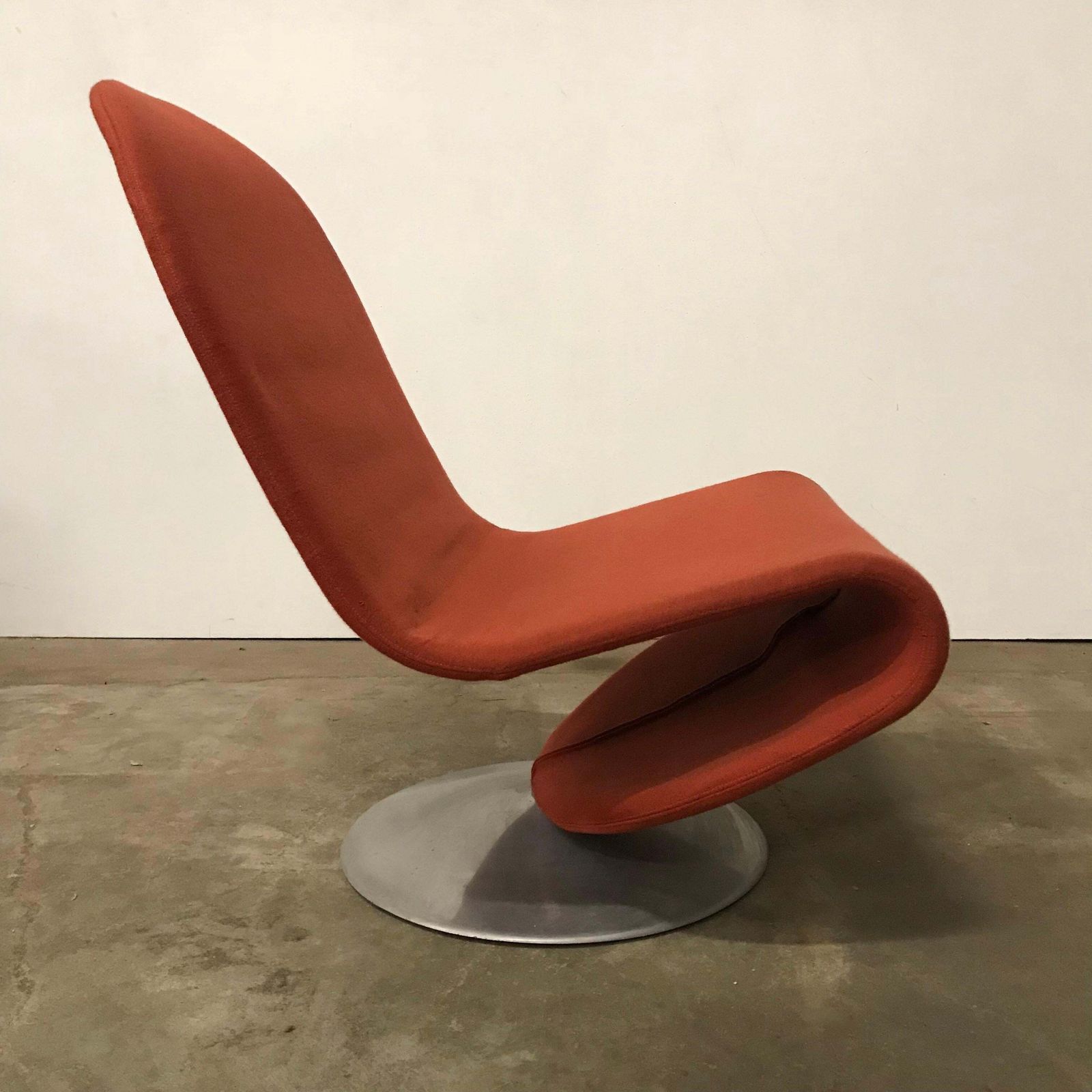 1973, Verner Panton, 1 2 3 Serie Easy Chair In Original First Fabric photo furniture