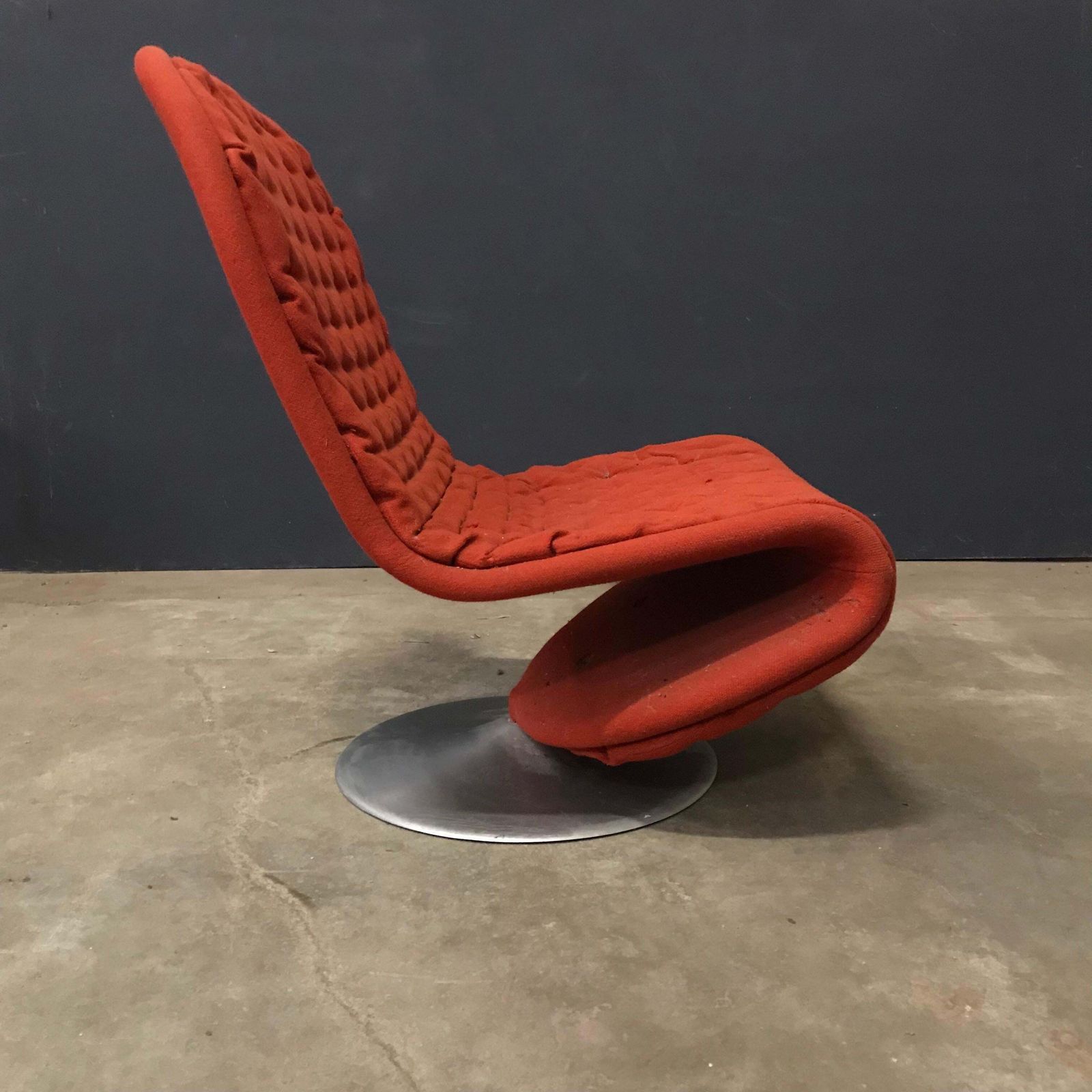 1973 Verner Panton, 1 2 3 Serie Easy Chair In Original First Fabric photo furniture