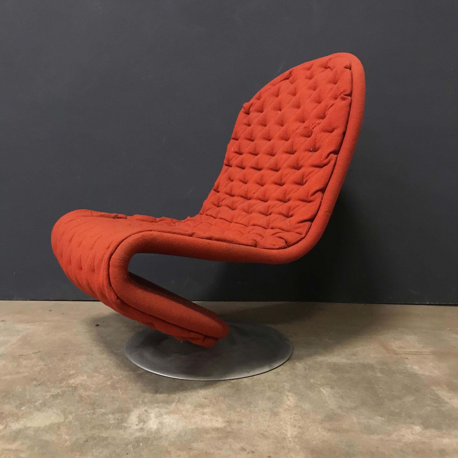 1973 Verner Panton, 1 2 3 Serie Easy Chair In Original First Fabric photo vinterior