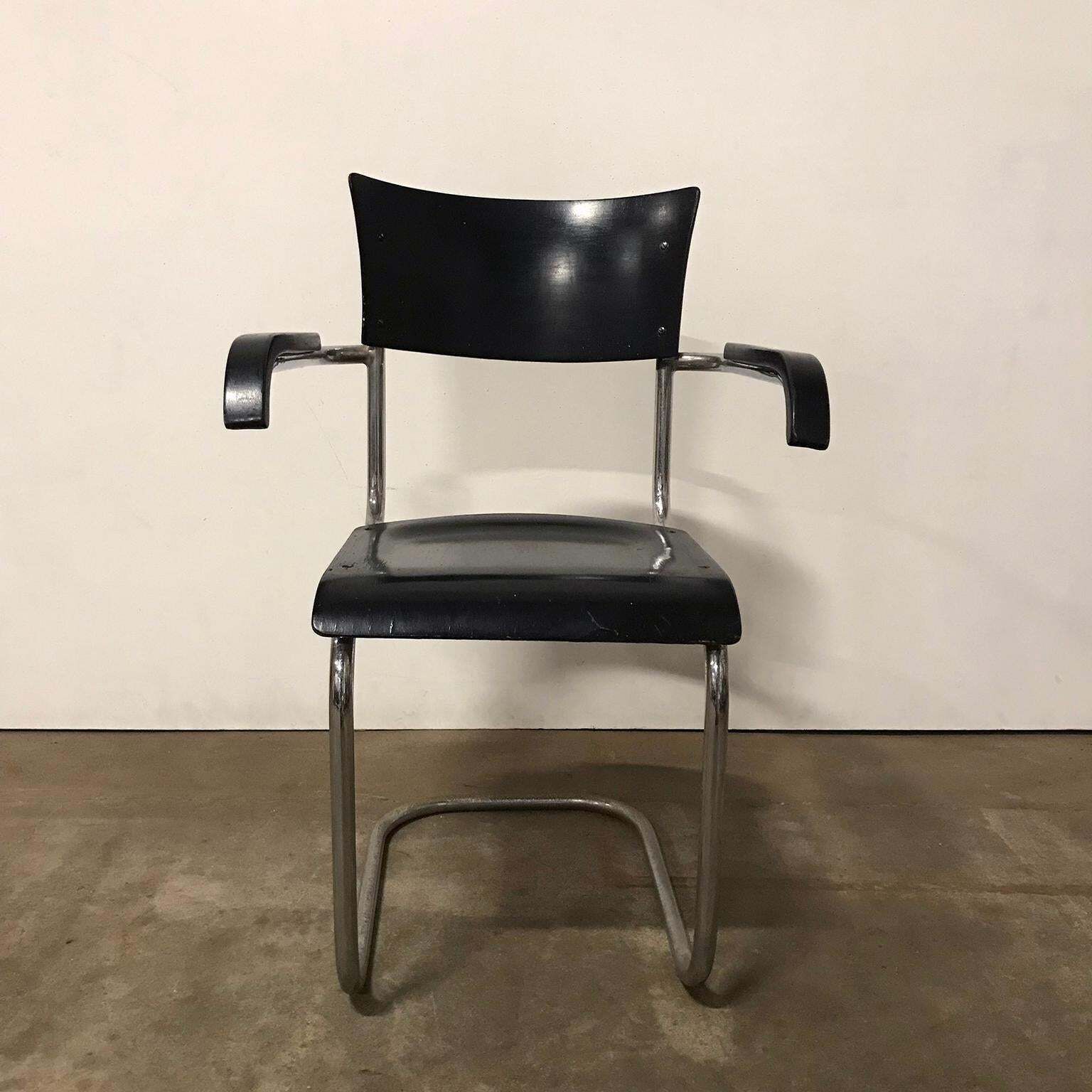 1931, Mart Stam For Thonet, Black Wooden S43f photo buy