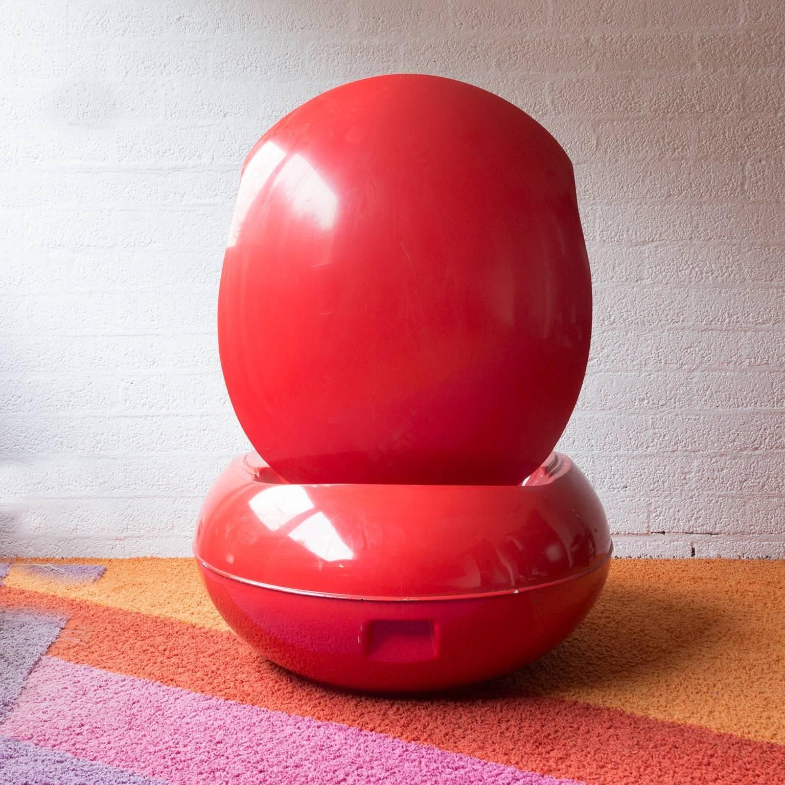 Peter Ghyczy For Ghyczy Design, Red Garden Egg Or Senftenberg Egg, 1968 photo vinterior