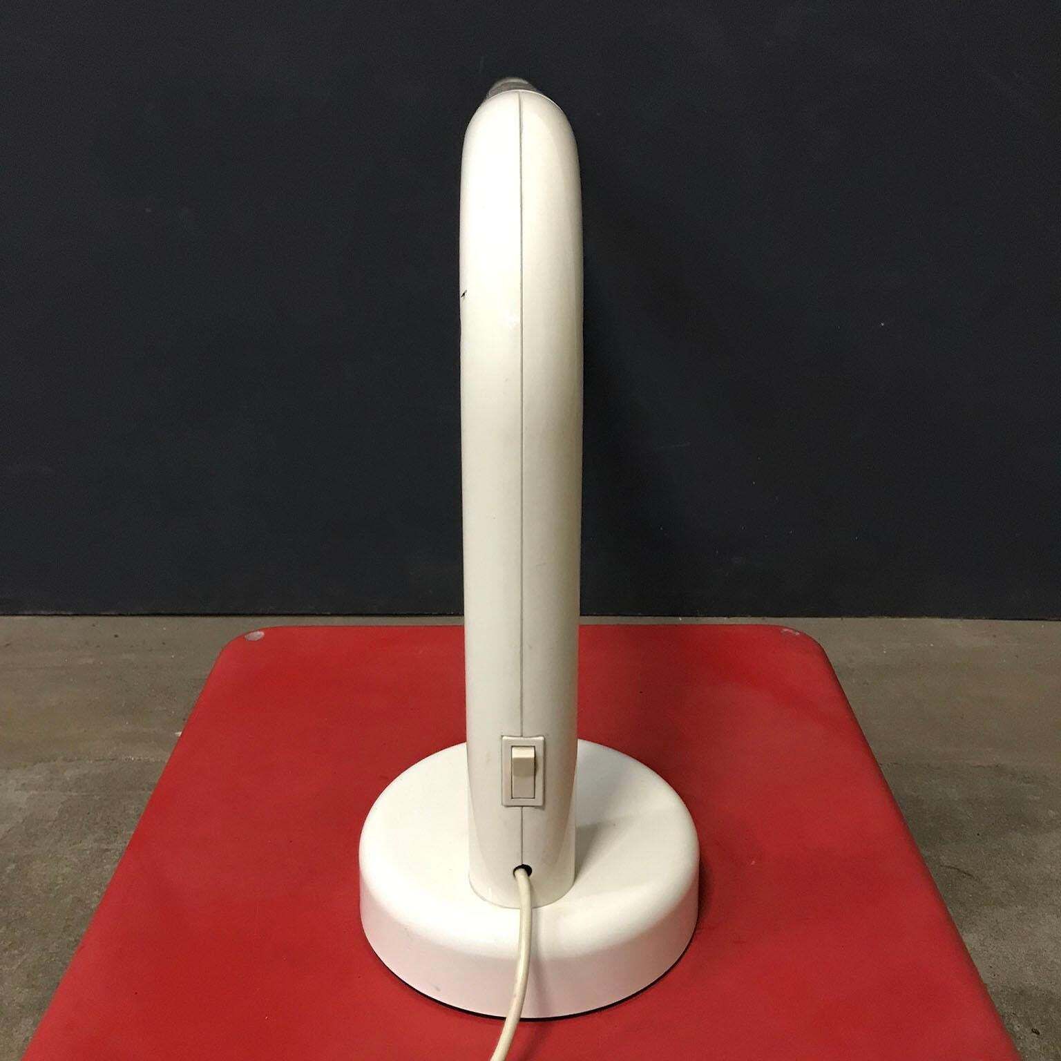 1960, Anders Pehrson For Atelje Lyktan, Sweden, Tube Desk Lamp Off White Plastic photo for sale