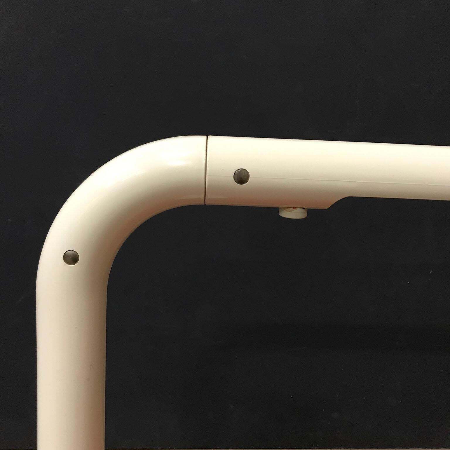 1960, Anders Pehrson For Atelje Lyktan, Sweden, Tube Desk Lamp Off White Plastic photo vinterior