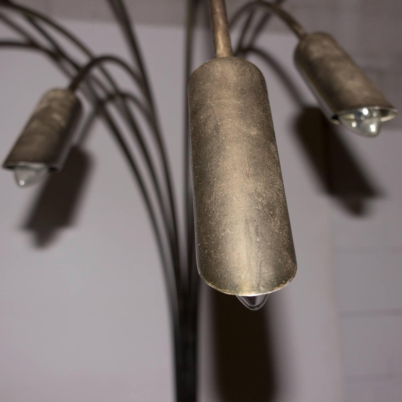 High Monumental Adjustable 1950s Or 1960s Floor Lamp, In  Angelo Leli Style photo 3215.0