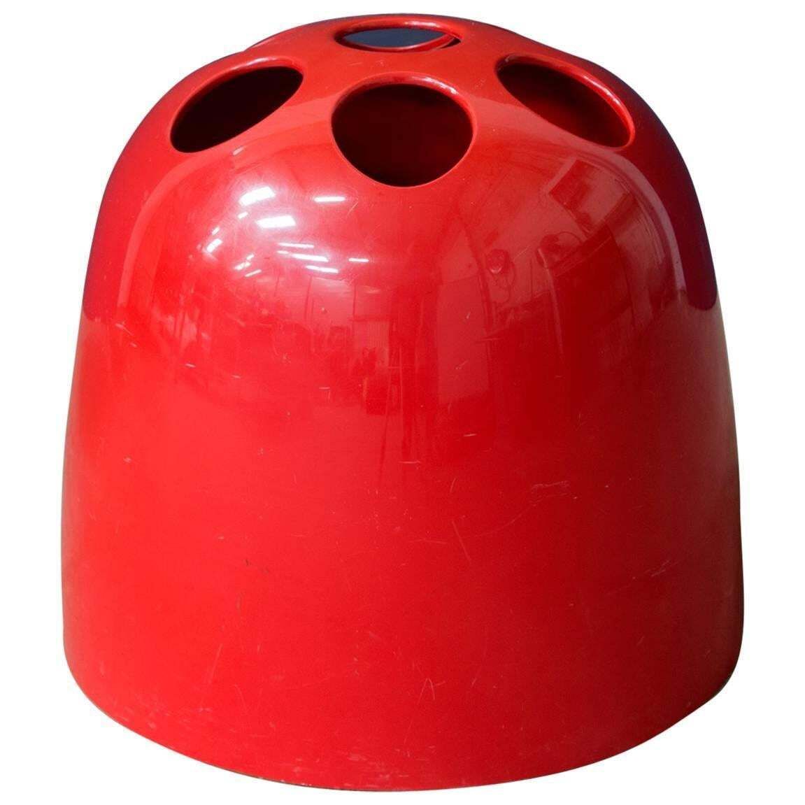 1966, Emma Gismondi Schweinberger For Artemide, Red Dedalo Umbrella Stand