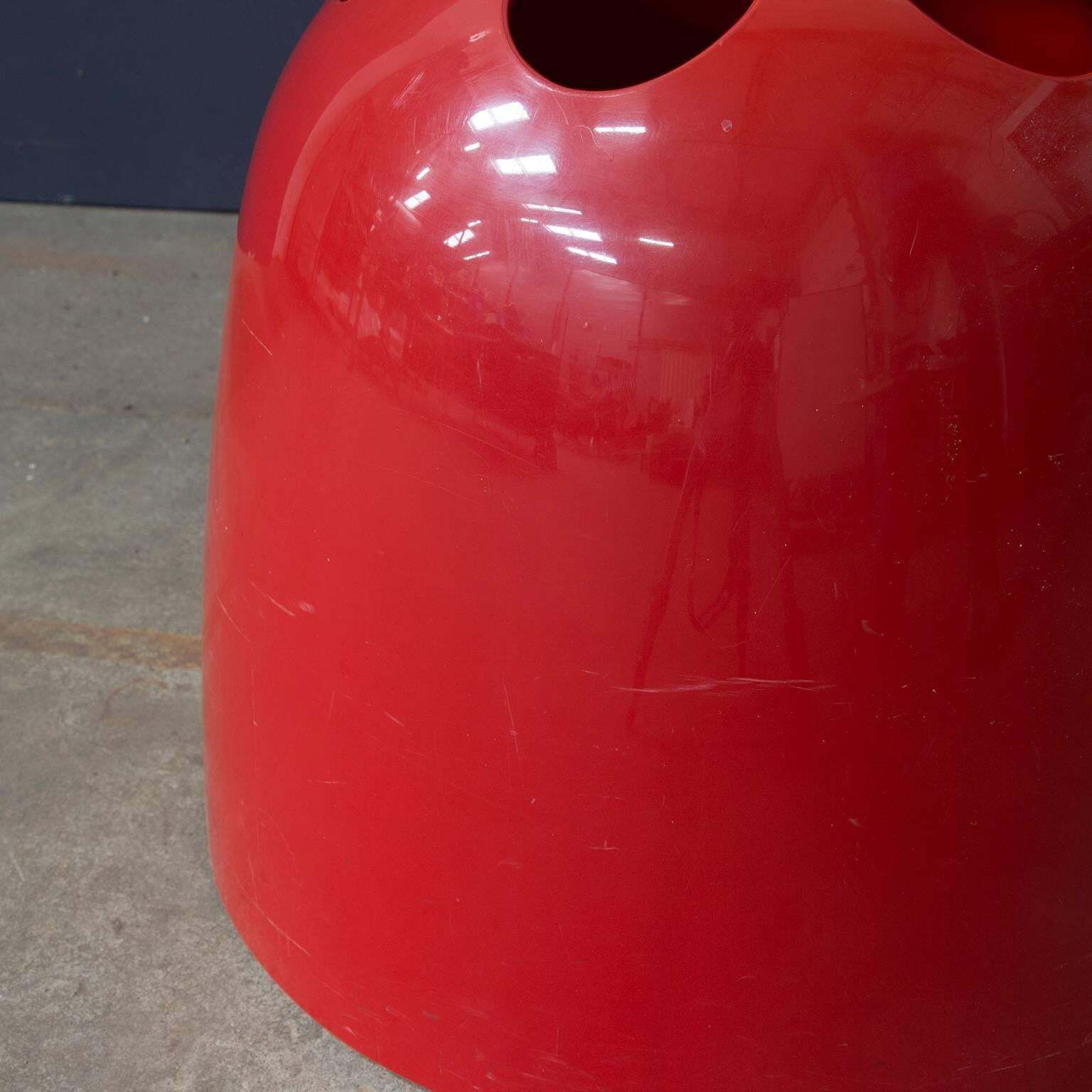 1966, Emma Gismondi Schweinberger For Artemide, Red Dedalo Umbrella Stand photo vinterior