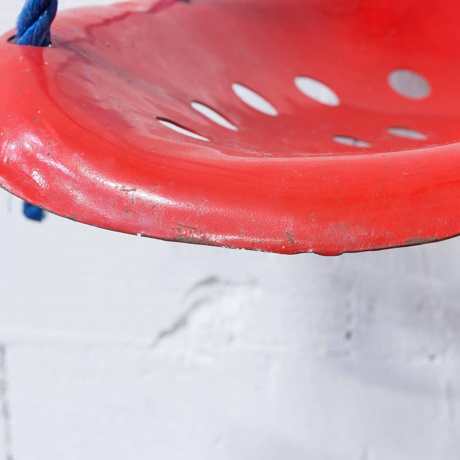 Swing Tractor Seat Chair, In Red Like Achille Castiglione Stool, Circa 1970 photo vintage