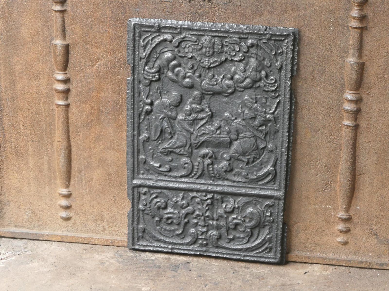 Antique French 'Adoration Of The Magi' Fireback / Backsplash, 18th Century photo 424.0