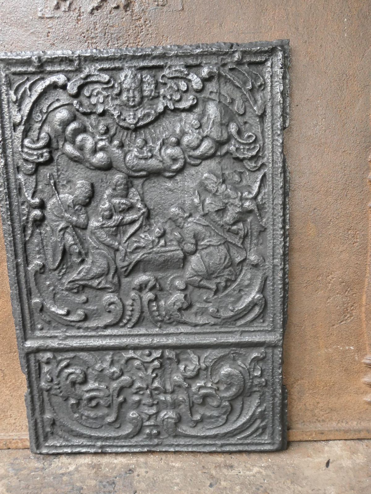 photo for sale Antique French 'Adoration Of The Magi' Fireback / Backsplash, 18th Century