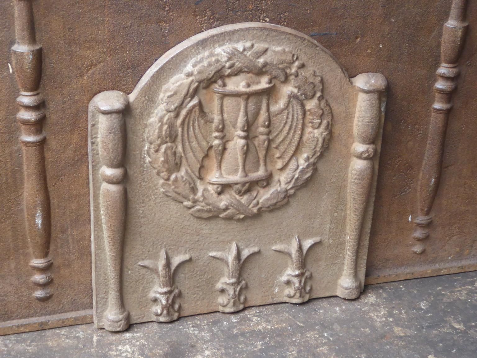 French Louis XIV Style 'Coat Of Arms' Fireback / Backsplash photo for sale