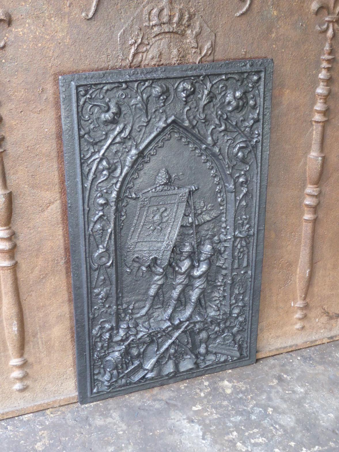 German Napoleon III Style 'Coat Of Arms' Fireback / Backsplash photo Home Fixtures