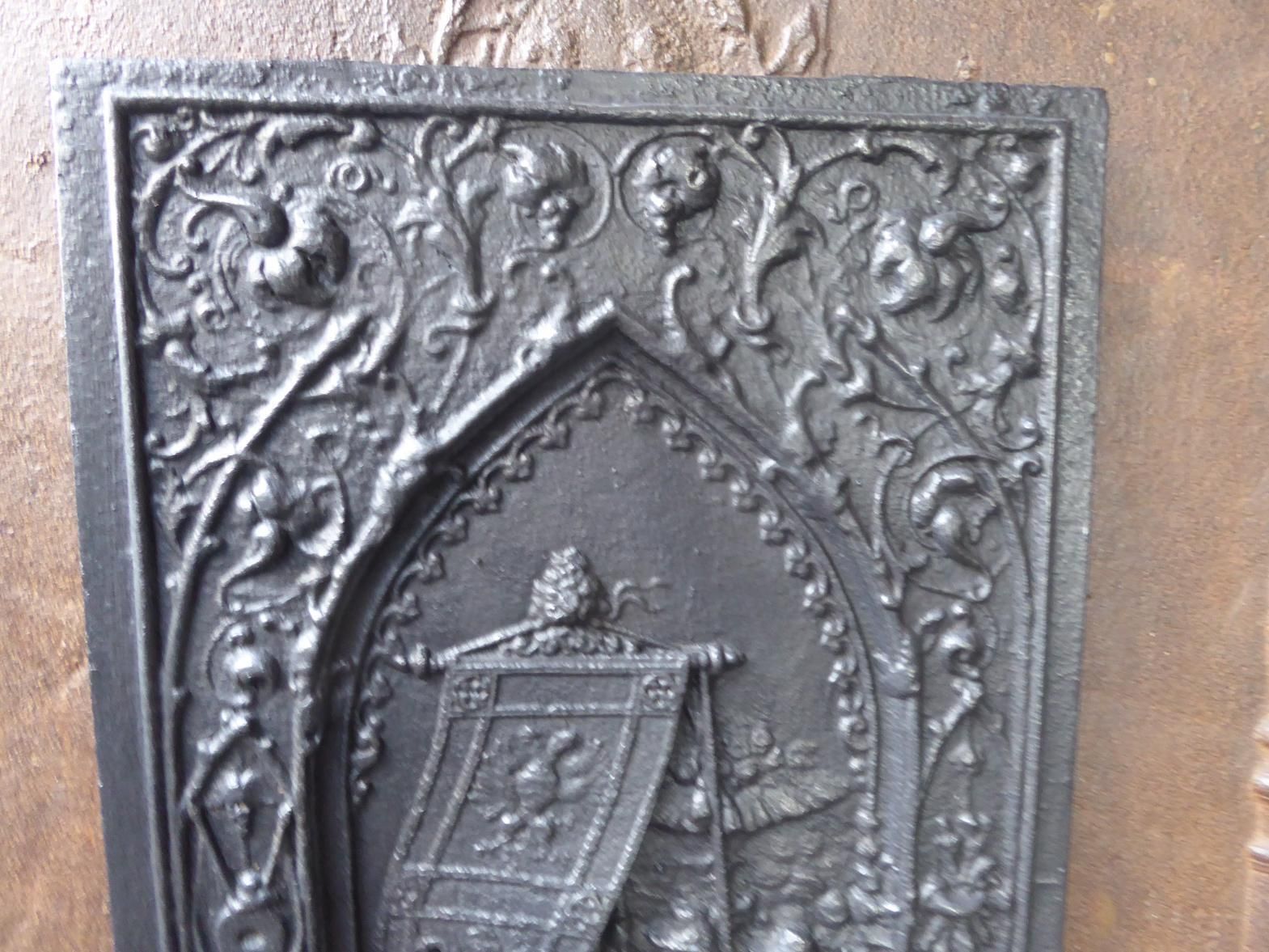 German Napoleon III Style 'Coat Of Arms' Fireback / Backsplash photo 405.0