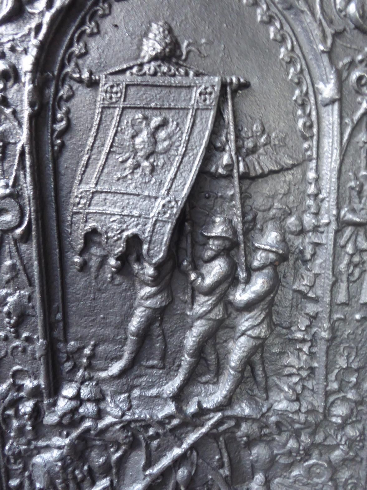 German Napoleon III Style 'Coat Of Arms' Fireback / Backsplash photo vinterior
