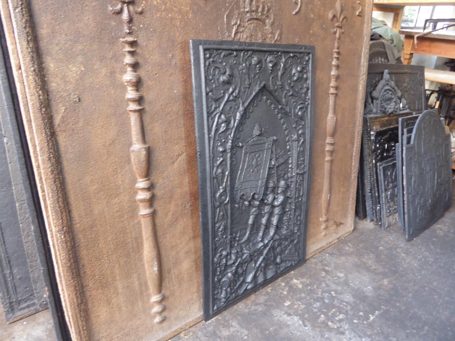 photo for sale German Napoleon III Style 'Coat Of Arms' Fireback / Backsplash