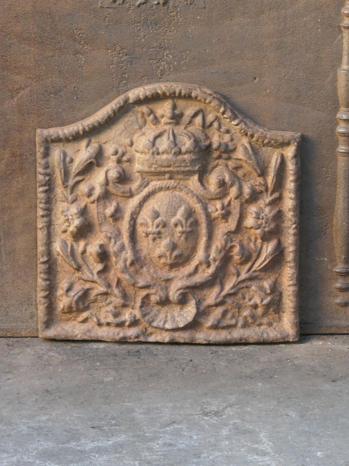 French Louis Napoleon III Style 'Arms Of France' Fireback / Backsplash photo for sale