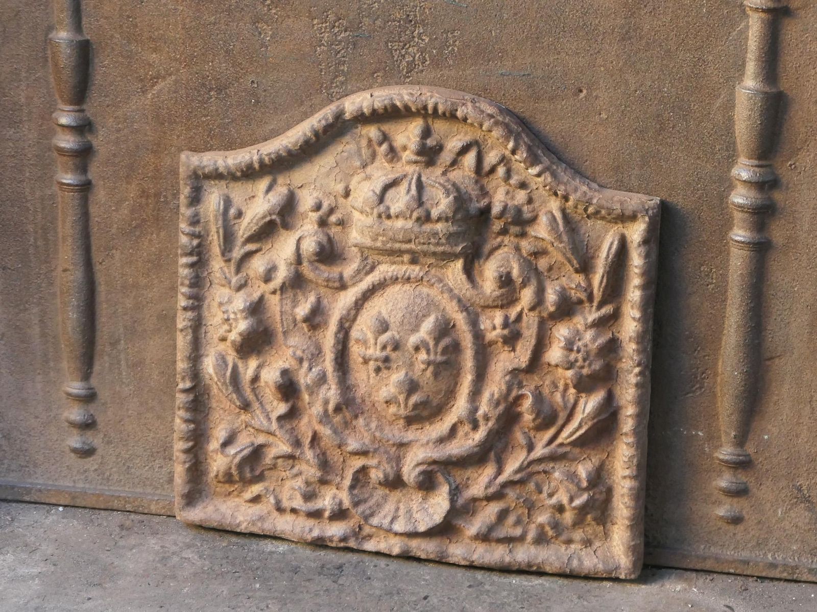 French Louis Napoleon III Style 'Arms Of France' Fireback / Backsplash photo vinterior