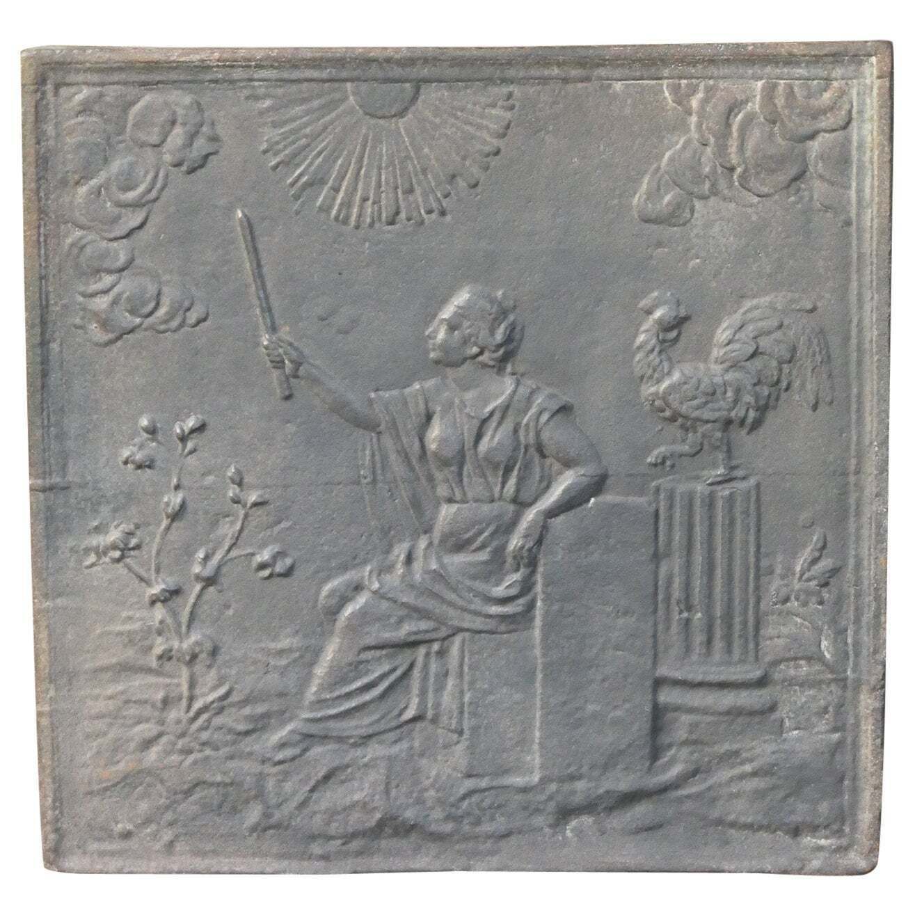 Aurora, Goddess Of The Dawn, Fireback / Backsplash, 19th Century