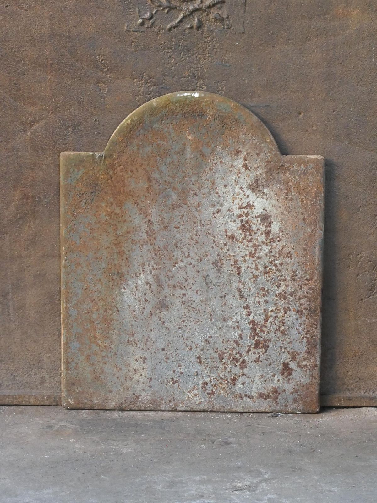 photo vinterior Antique French 'Pillars Of Freedom' Fireback / Backsplash, 18th   19th C.