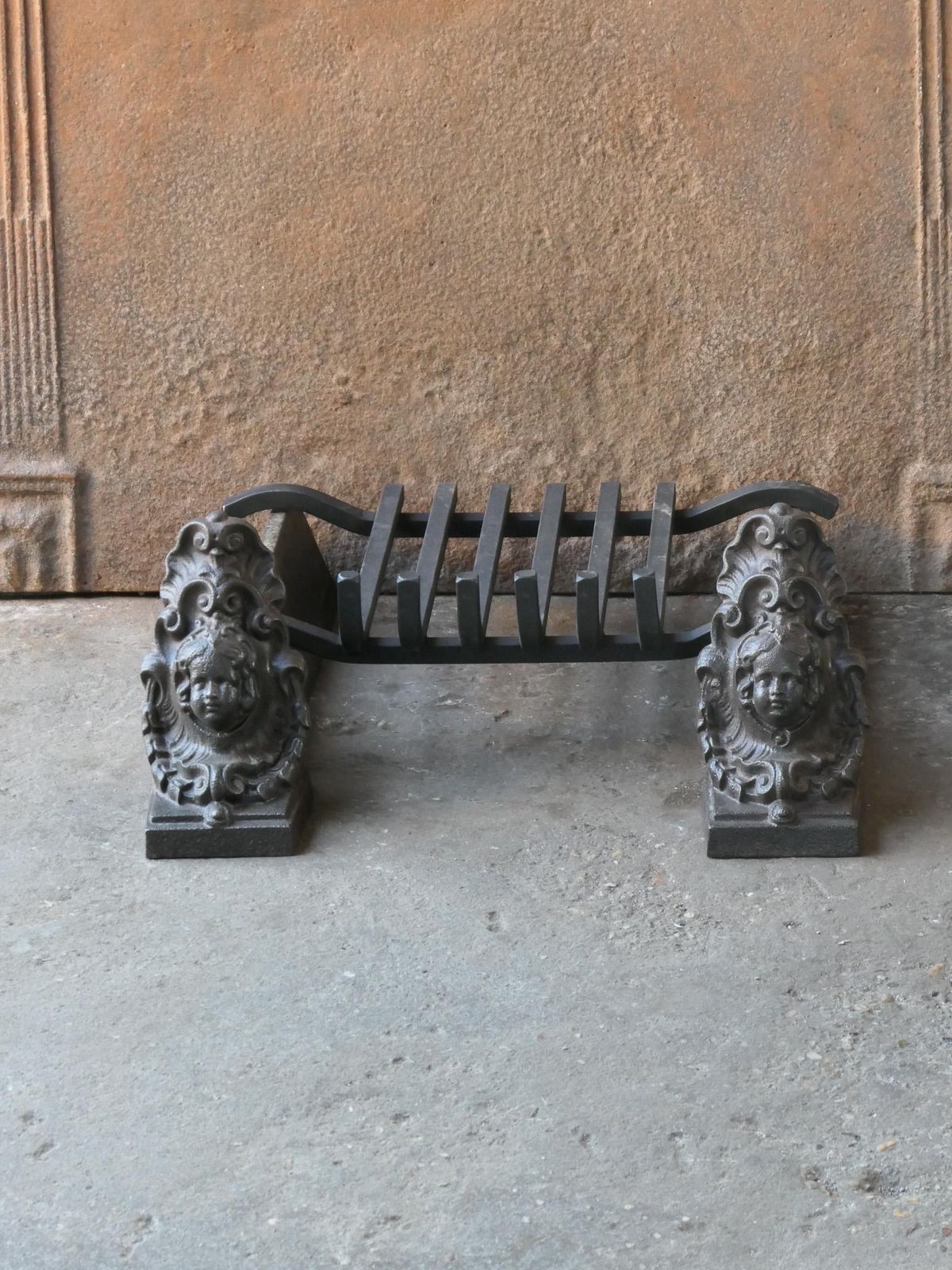 French Louis XV Period Fireplace Grate Or Fire Basket, 18th Century photo for sale