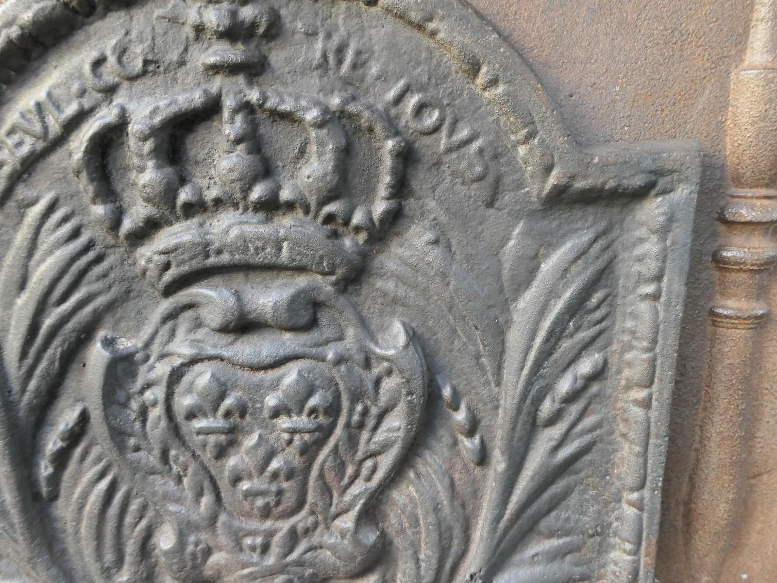 photo furniture French Louis XIV Style 'Seul Contre Tous' Fireback / Backsplash, 20th Century