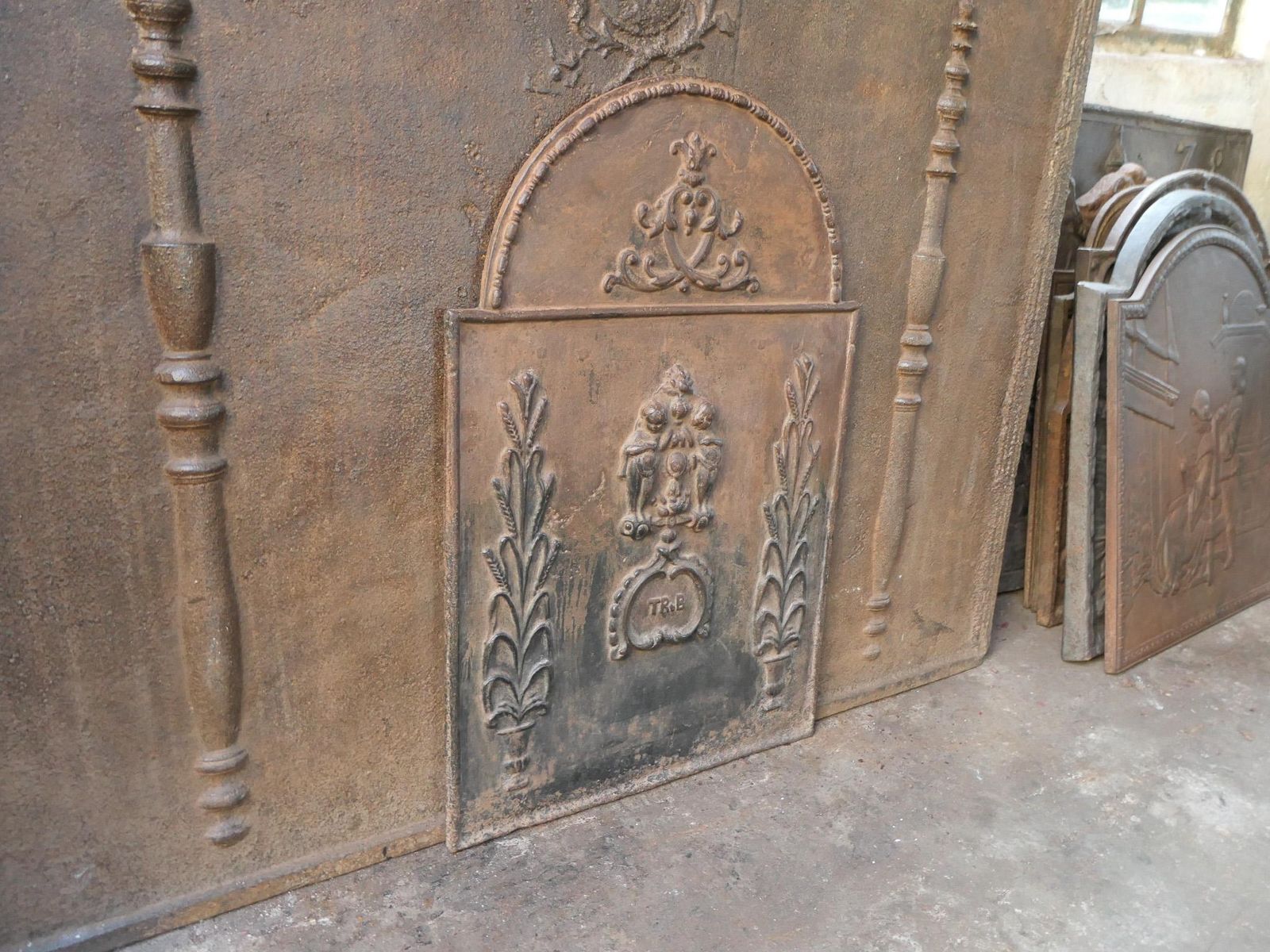 photo vinterior French Napoleon III Period Fireback / Backsplash, 19th C.