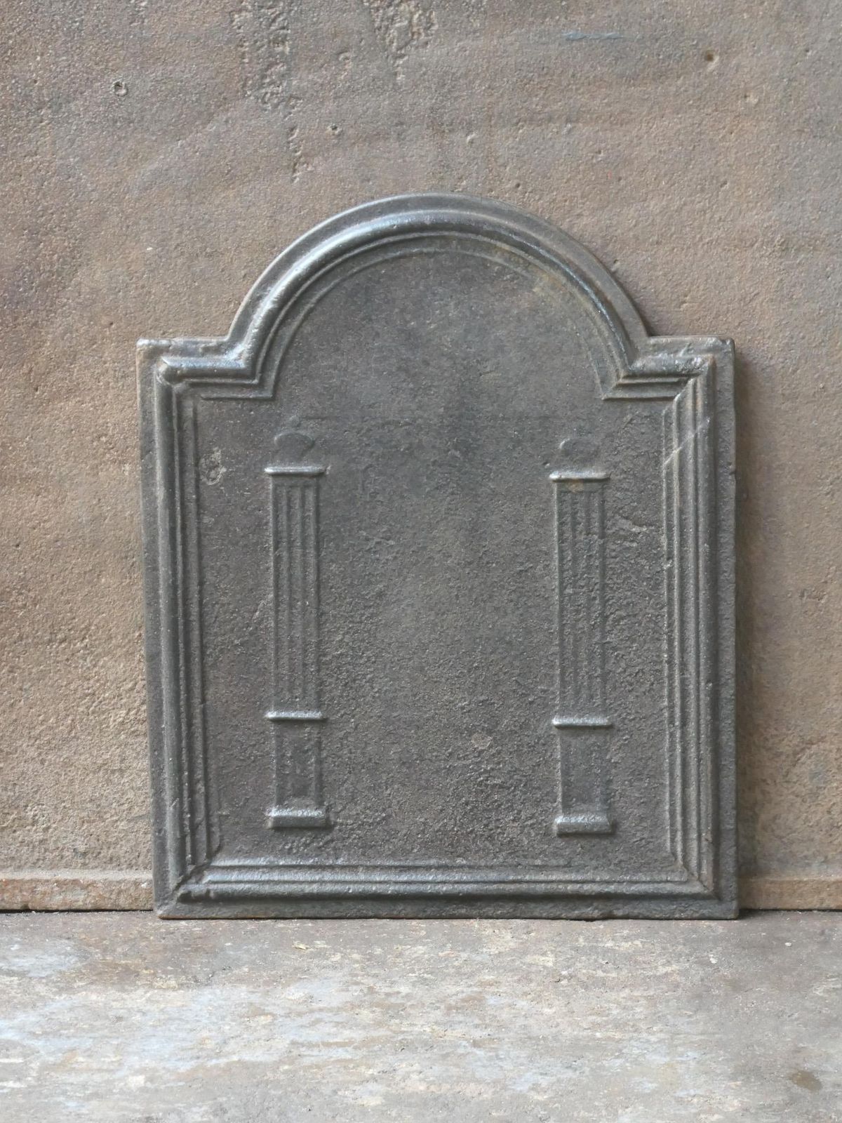 Small Antique French 'Pillars Of Freedom' Fireback / Backsplash, 19th C. photo for sale
