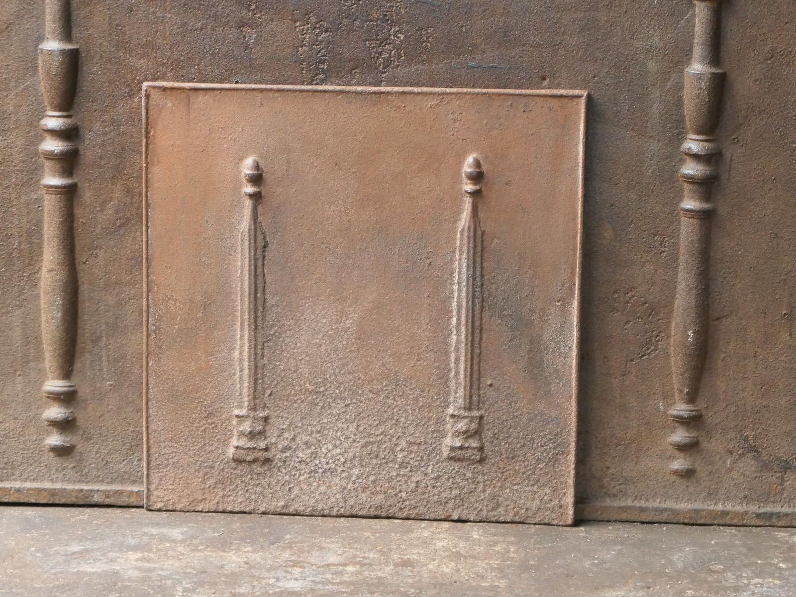 Antique French 'Pillars Of Freedom' Fireback / Backsplash, 18th   19th Century photo 294.0