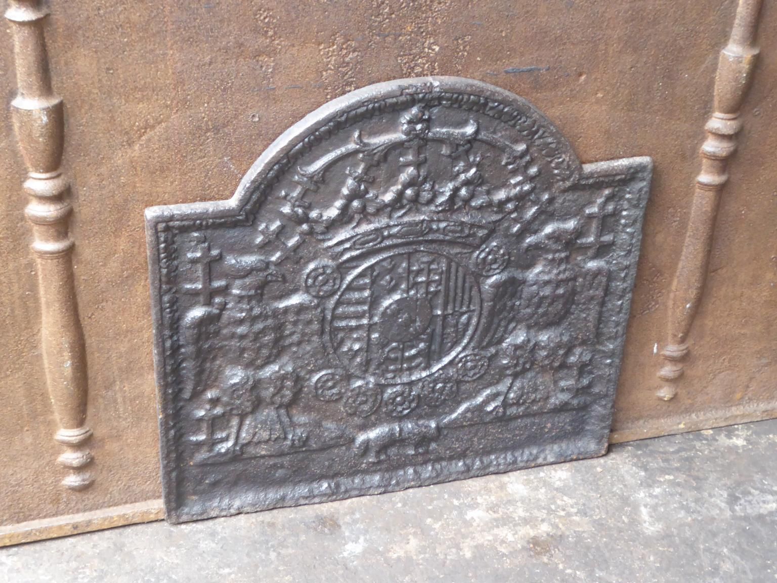 17th 18th Century 'Arms Of Loraine' Fireback / Backsplash photo for sale