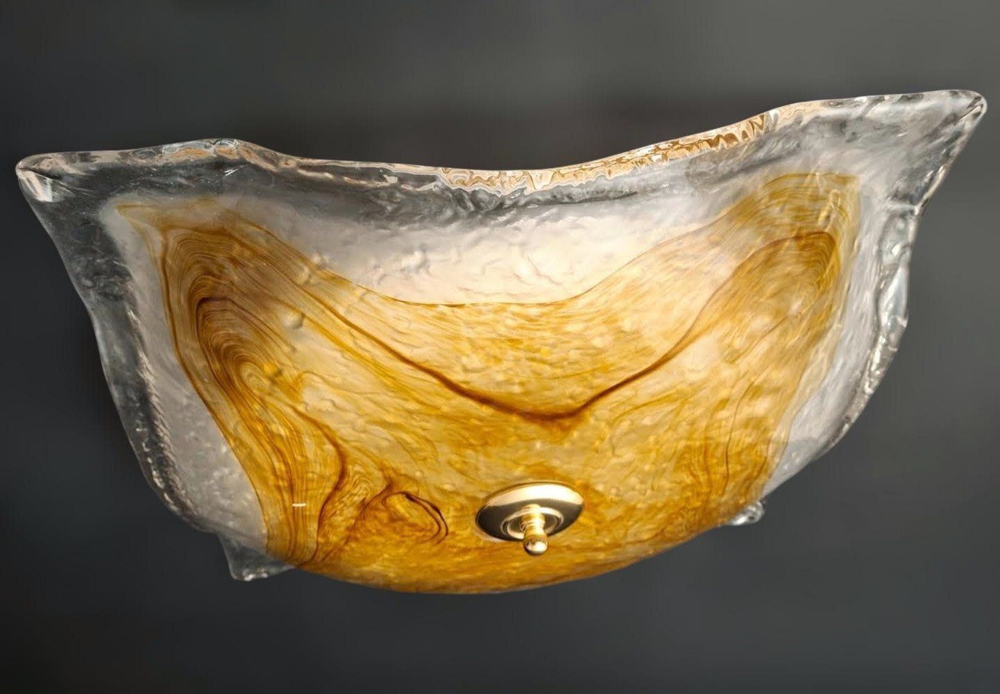 Square Flush Mount / Sconce By Mazzega, 2 Available photo Lighting