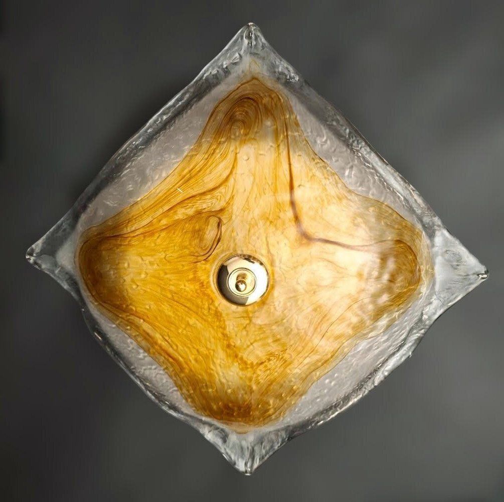 Square Flush Mount / Sconce By Mazzega, 2 Available photo vinterior