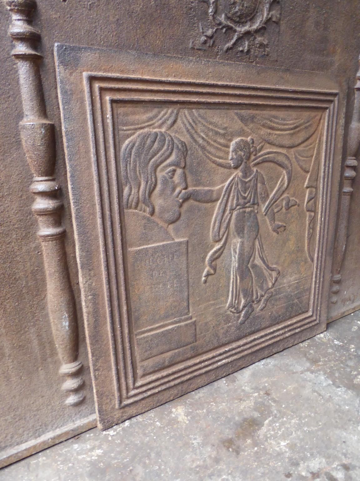 photo furniture 19th Century French 'Bocca Della Verità' Fireback / Backsplash