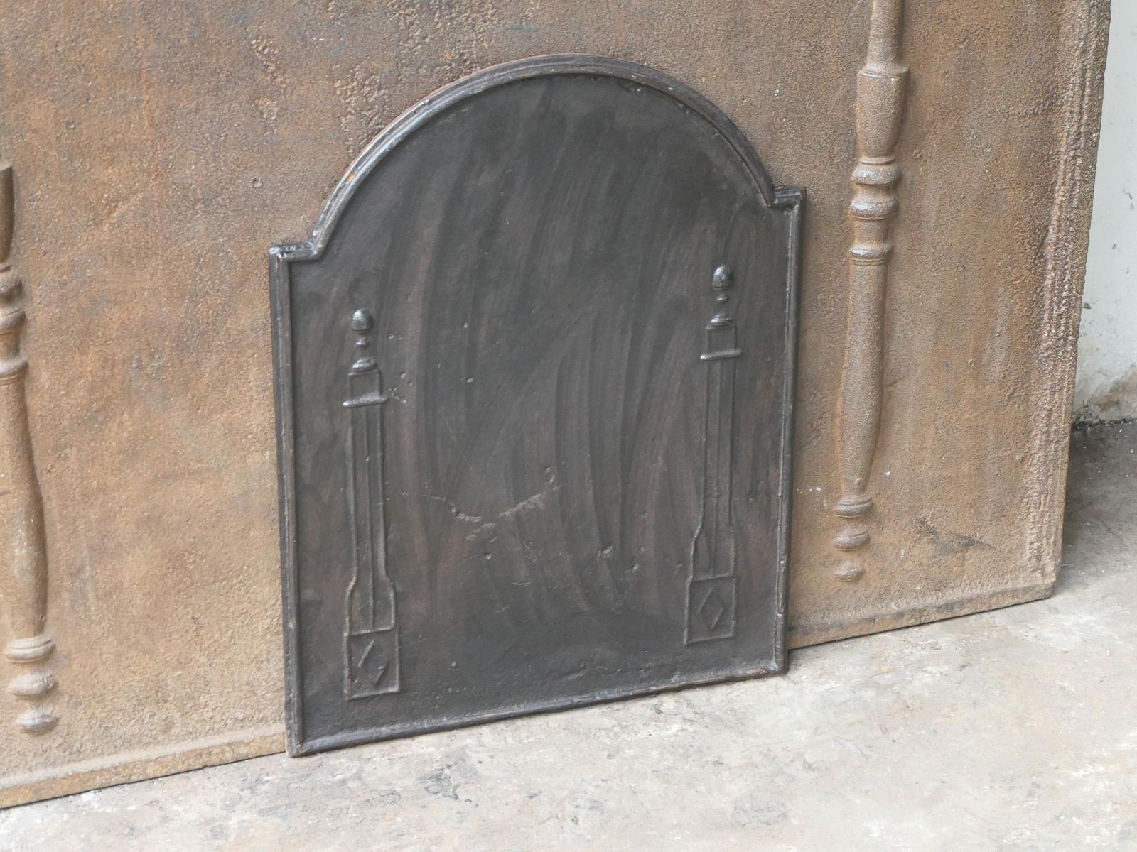 Antique French 'Pillars Of Freedom' Fireback / Backsplash, 18th   19th C. photo vinterior