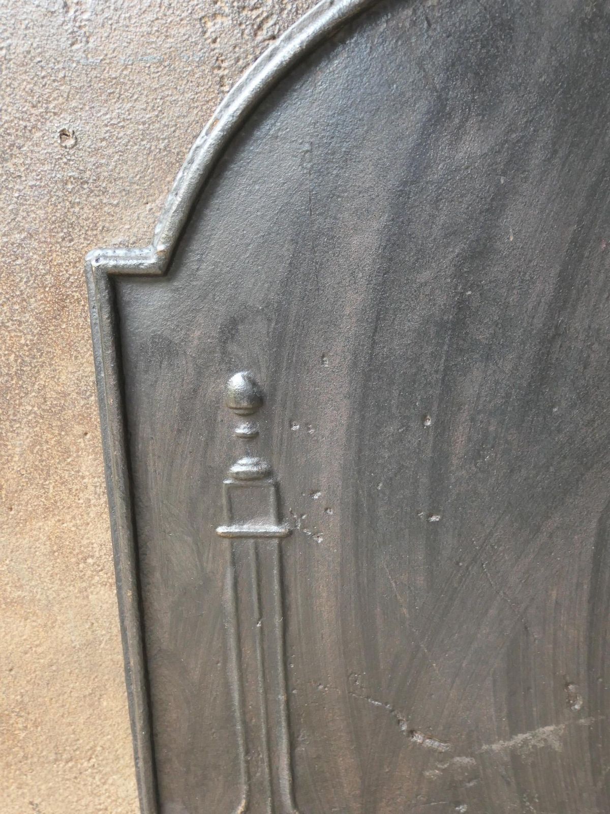 Antique French 'Pillars Of Freedom' Fireback / Backsplash, 18th   19th C. photo vintage