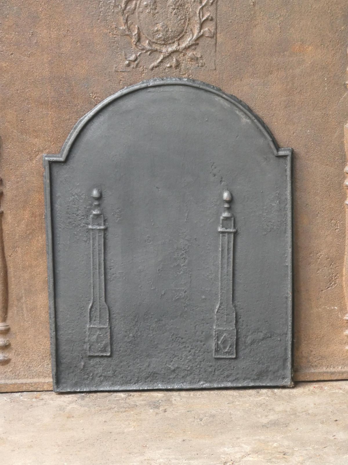 Antique French 'Pillars Of Freedom' Fireback / Backsplash, 18th   19th C. photo for sale