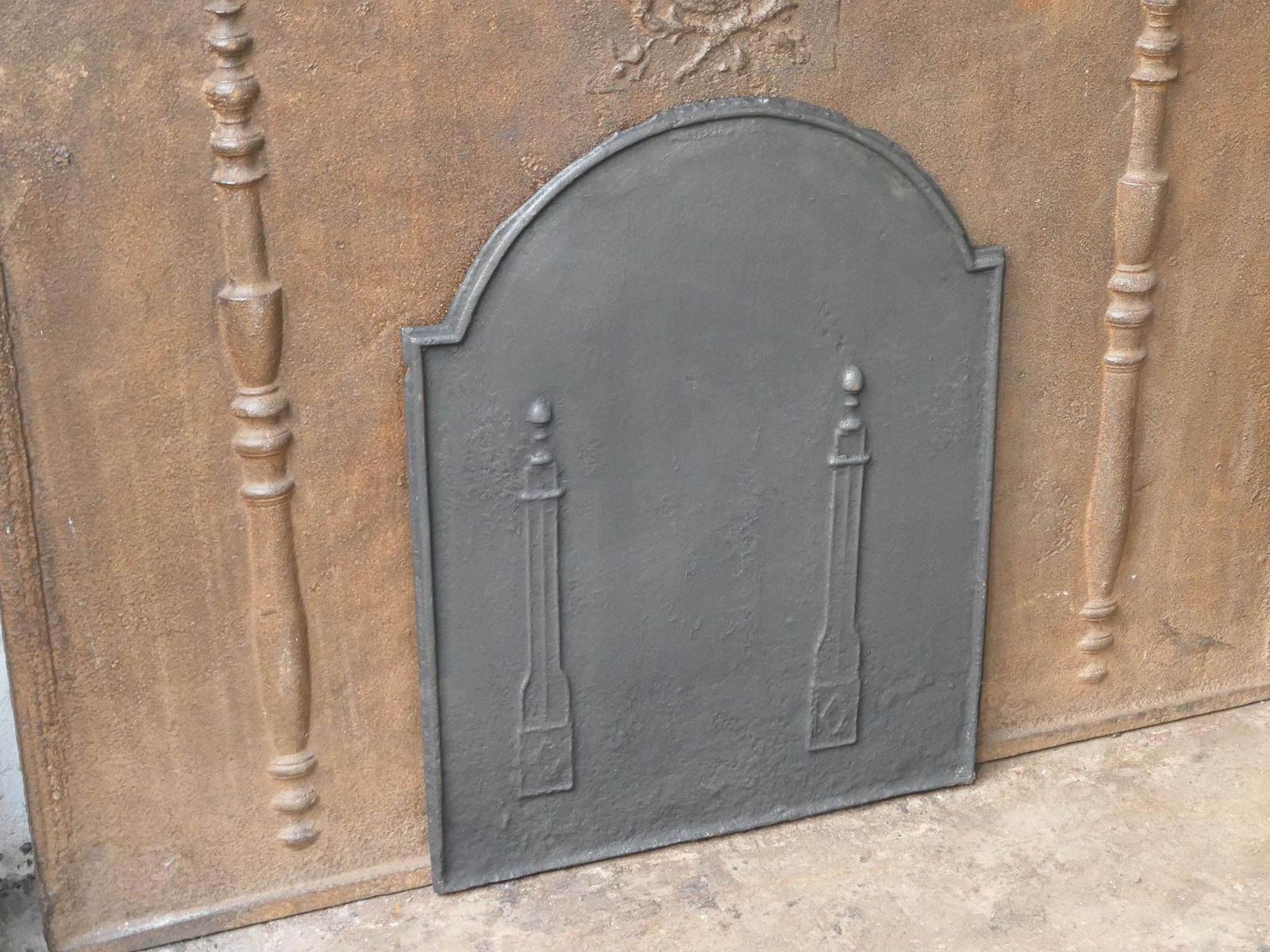 Antique French 'Pillars Of Freedom' Fireback / Backsplash, 18th   19th C. photo buy