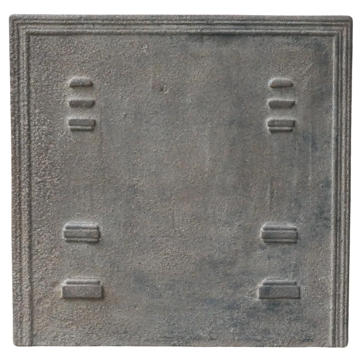 Antique French 'Pillars Of Freedom' Fireback / Backsplash, 19th C.