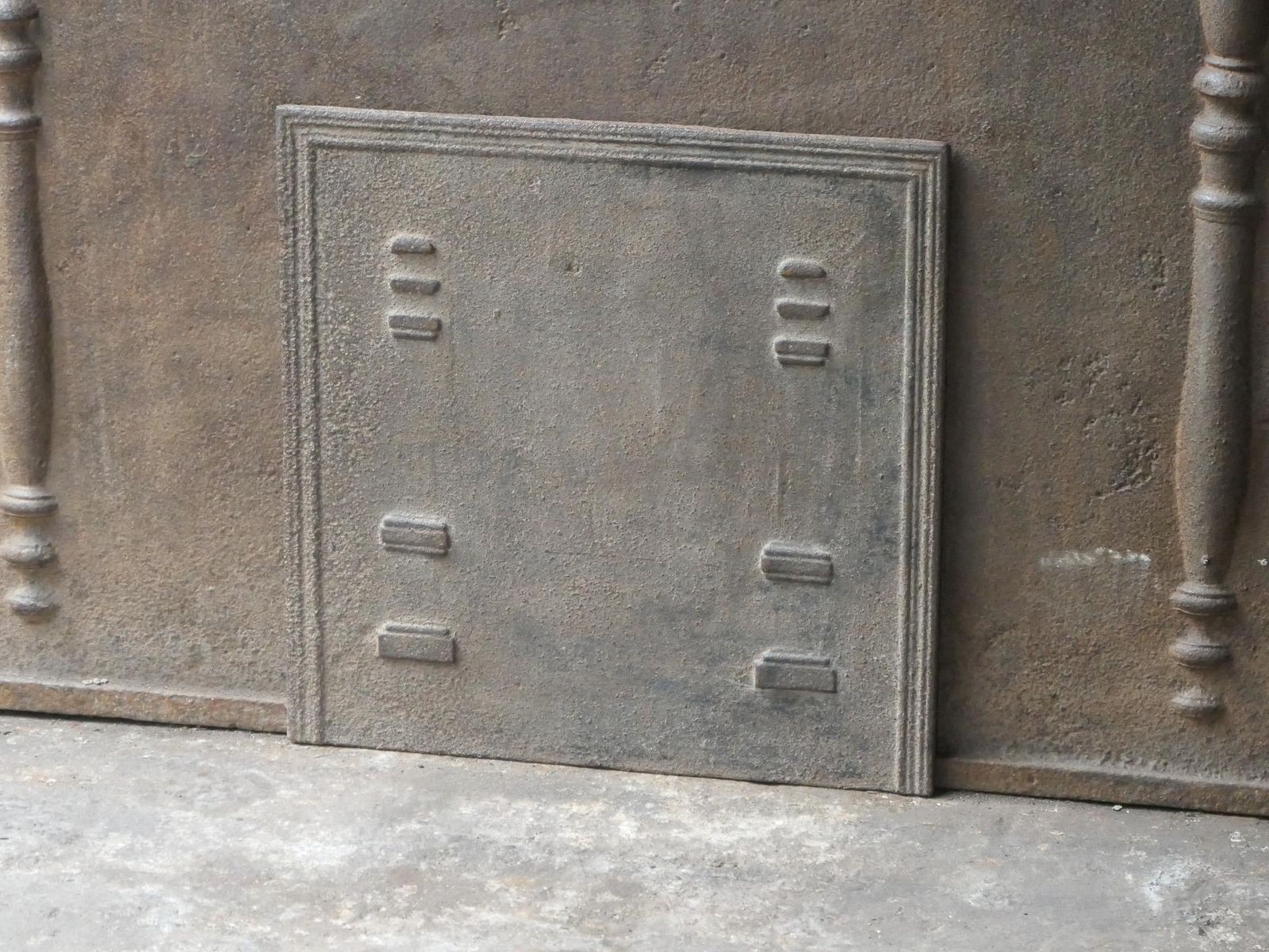Antique French 'Pillars Of Freedom' Fireback / Backsplash, 19th C. photo 320.0