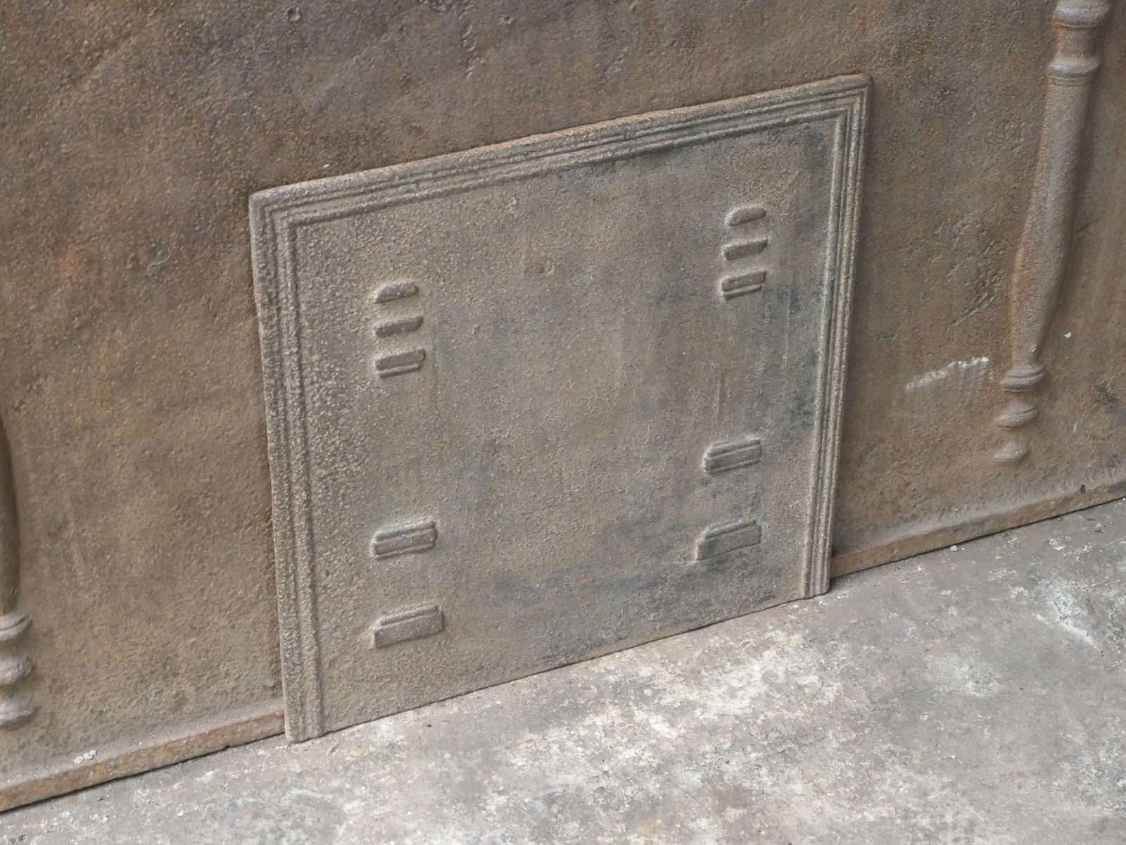 Antique French 'Pillars Of Freedom' Fireback / Backsplash, 19th C. photo buy