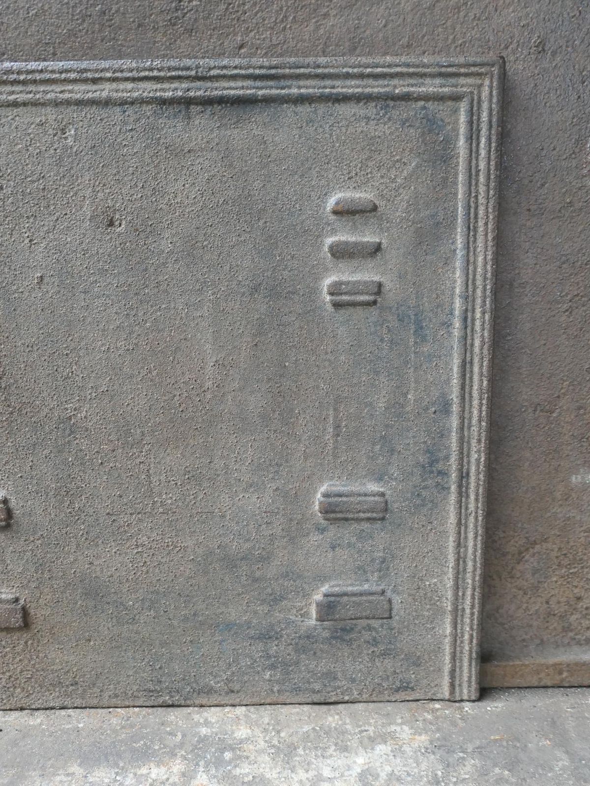 photo furniture Antique French 'Pillars Of Freedom' Fireback / Backsplash, 19th C.