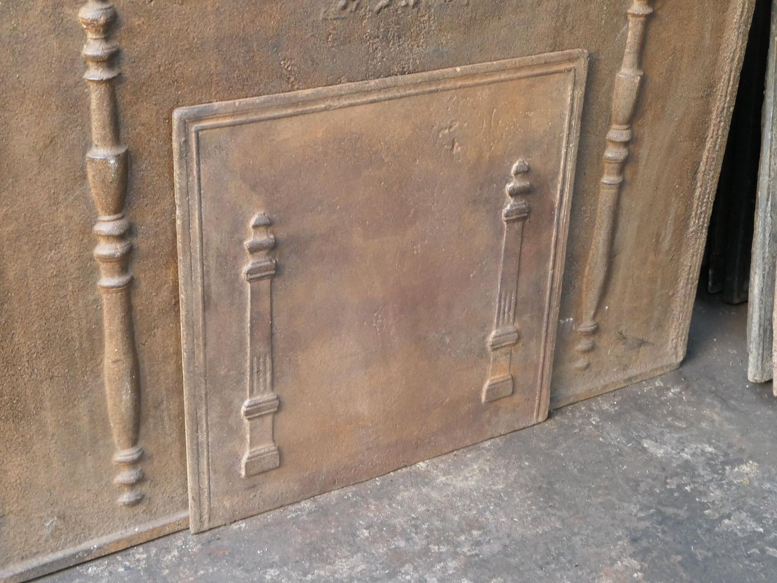 Antique French 'Pillars Of Freedom' Fireback / Backsplash, 18th   19th C. photo buy