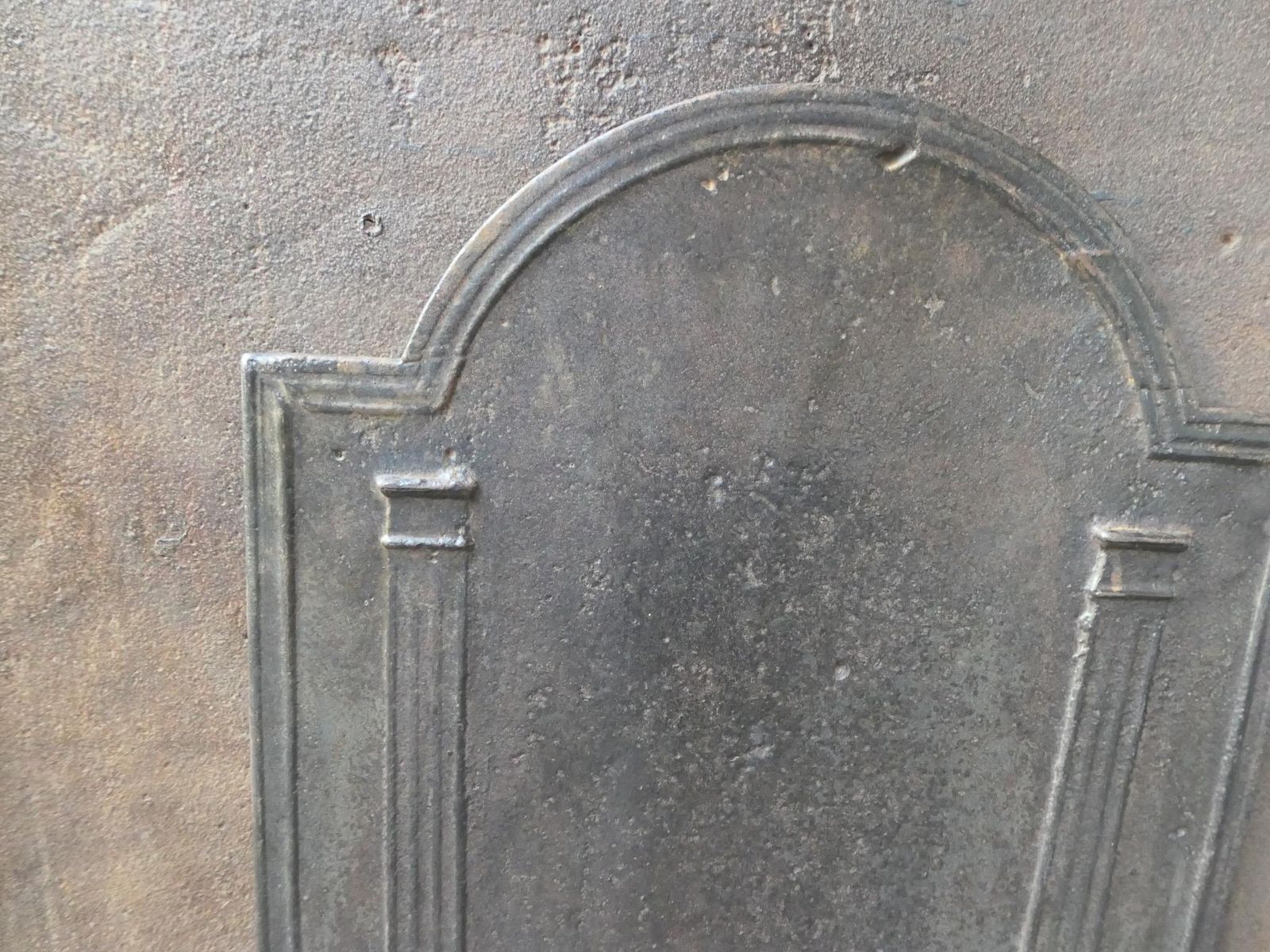 photo furniture Antique French 'Pillars Of Freedom' Fireback / Backsplash, 18th   19th C.