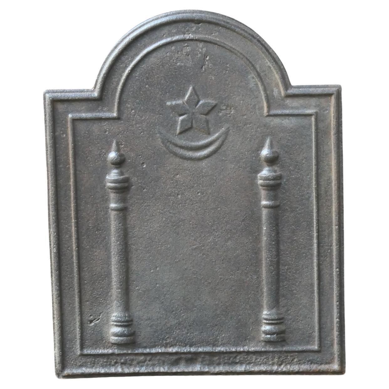 Antique French 'Pillars Of Freedom' Fireback / Backsplash, 18th   19th C.