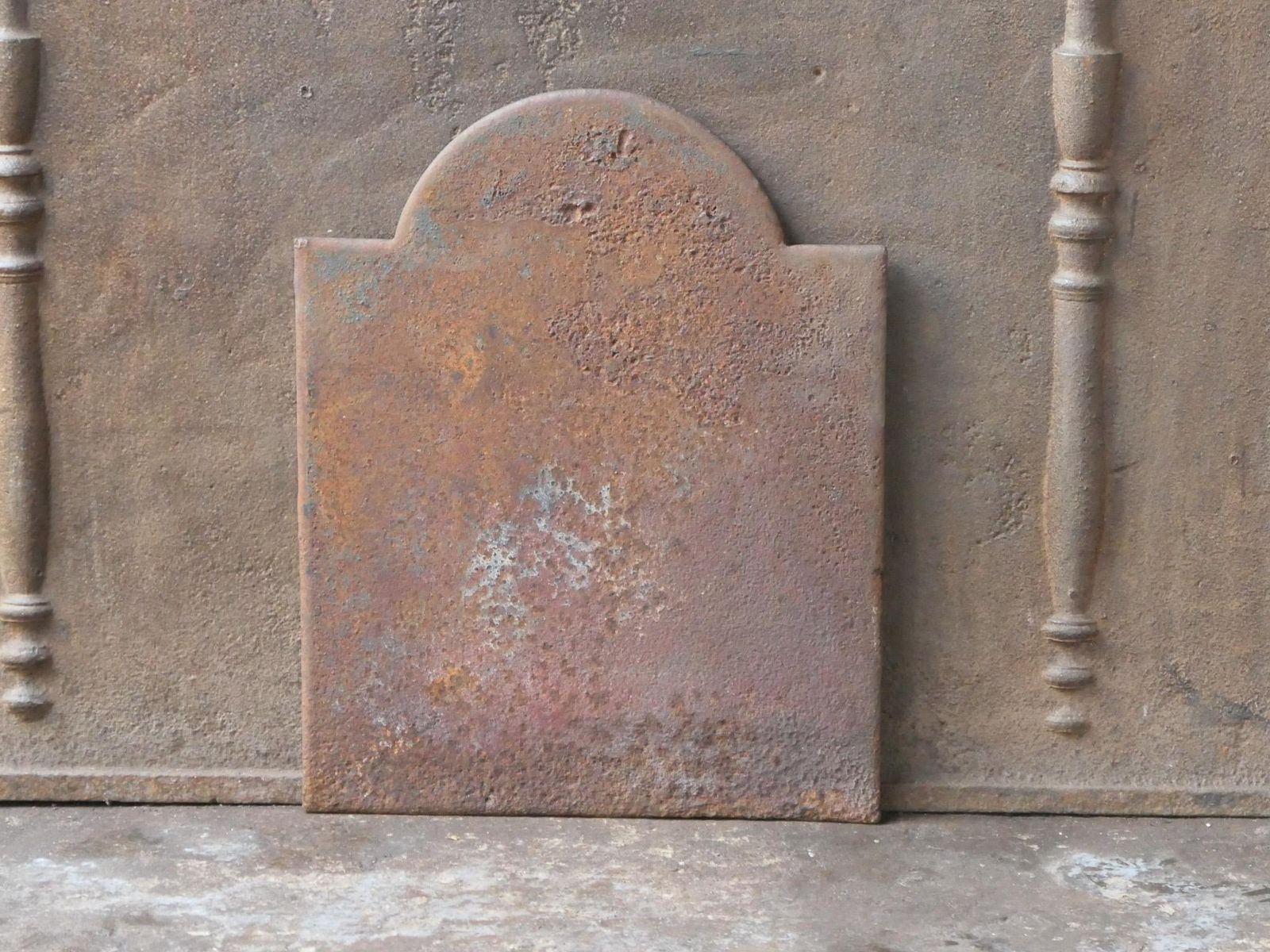 380.0 Antique French 'Pillars Of Freedom' Fireback / Backsplash, 18th   19th C. photo