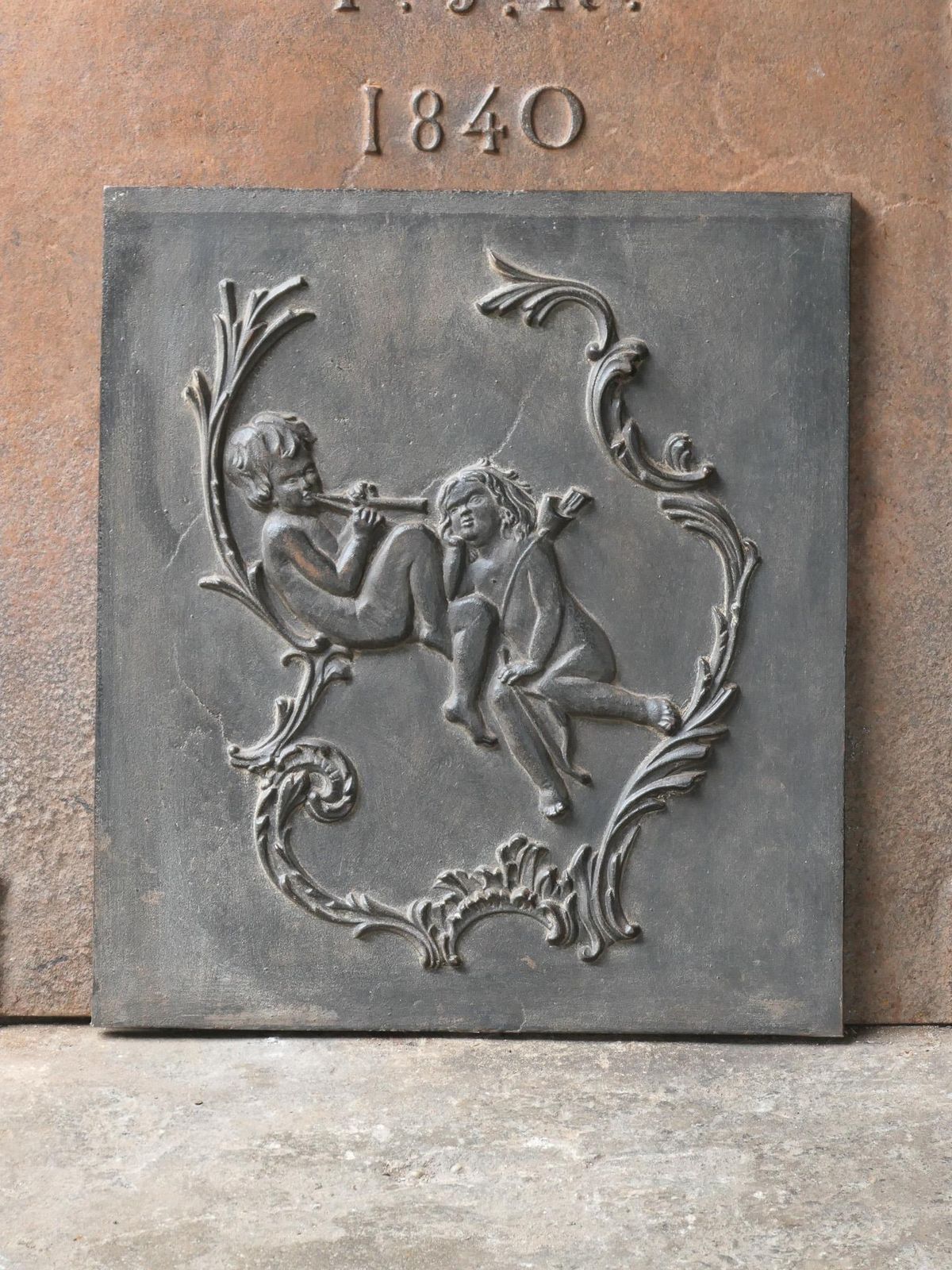 French Victorian Style 'Allegory Of Love' Fireback / Backsplash, 20th Century photo furniture