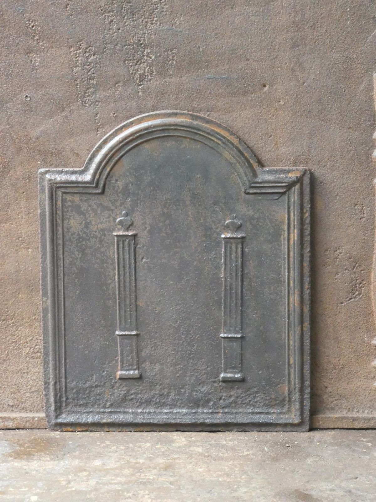 Antique French 'Pillars Of Freedom' Fireback / Backsplash, 18th   19th C. photo furniture