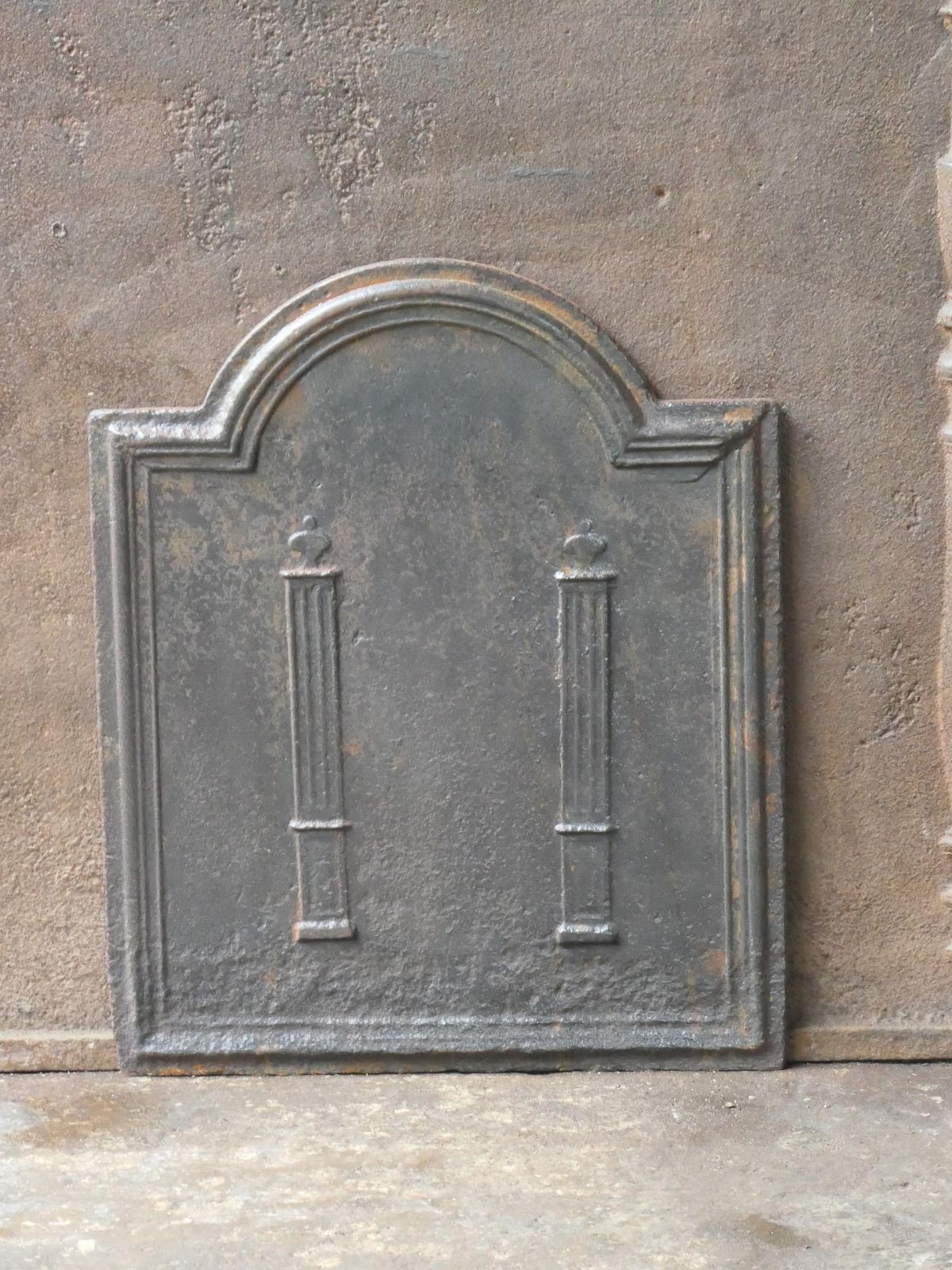 Antique French 'Pillars Of Freedom' Fireback / Backsplash, 18th   19th C. photo Home Fixtures