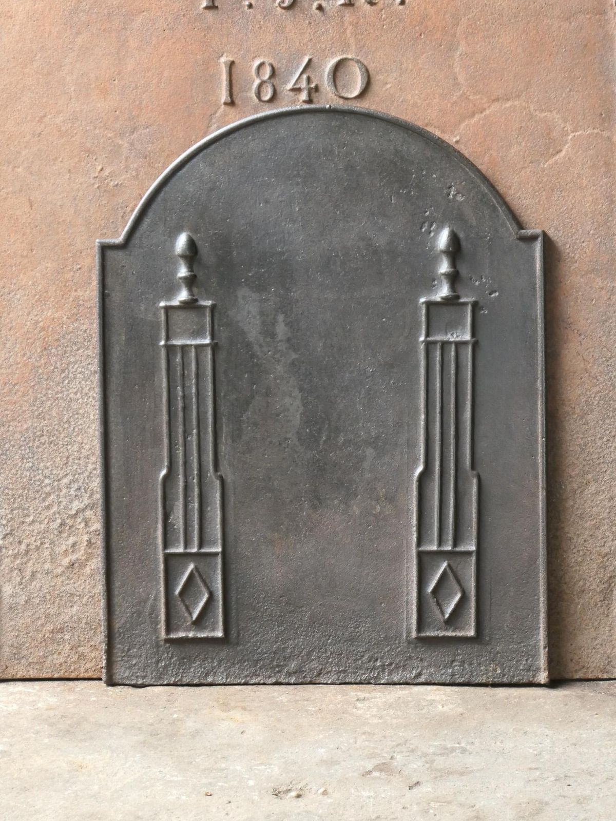 Antique Neoclassical French 'Pillars Of Freedom' Fireback / Backsplash photo furniture